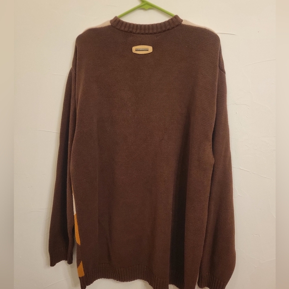 VINTAGE PHAT FARM OVERSIZED ARGYLE SWEATER Sz XL - Picture 4 of 8